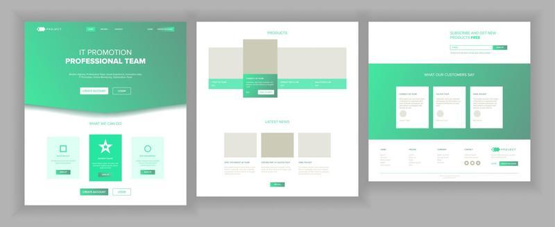 Web Page Design Vector. Website Business Style. Front End Site Scheme. Landing Template. Benefits Scheme. Entertainment Future. Interface Menu. Illustration