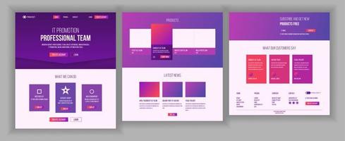 Website Template Vector. Page Business Landing. Web Page. Responsive Design Interface. Brainstorming Communication. Engineering Growth. Example Brand. Illustration vector