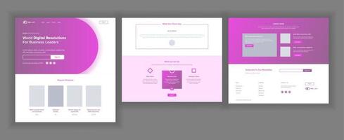 Main Web Page Design Vector. Website Business Reality. Landing Template. Creative Project. Information Tools. Mining Money. Progress Report. Illustration vector