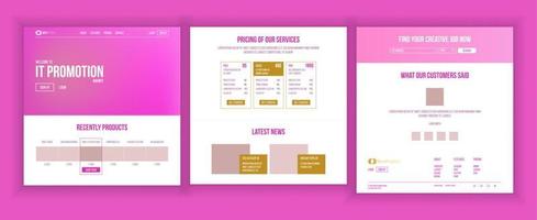 vector de diseño de página web principal. gráfico de negocios del sitio web. plantilla de aterrizaje. proyecto energético futuro. aumentar la experiencia. formulario de contacto corporativo. futuro del entretenimiento. ilustración