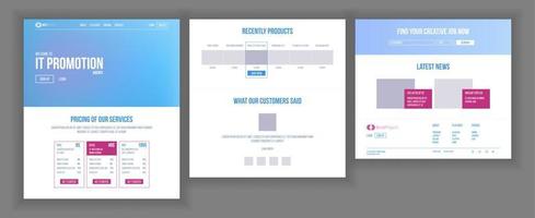 Website Template Vector. Page Business Project. Shopping Online Landing Web Page. Manager Meeting. Corporate Concept. Technical Online Support. Design Evolution System. Illustration vector