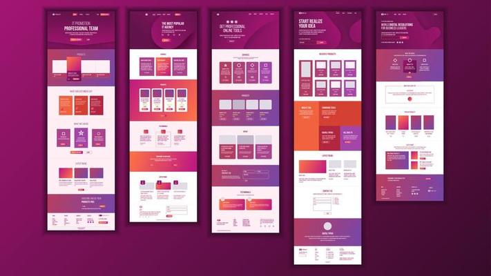 Main Web Page Design Vector. Website Business Graphic. Landing Template. Future Energy Project. Card Credit. Corporate Contact Form. Increase Experience. Illustration