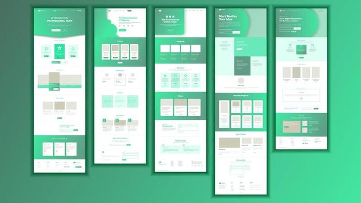 Website Page Vector. Business Website. Web Page. Landing Design Site Scheme Template. Product Testimonial. Company Concept. Creativity Goal. Illustration