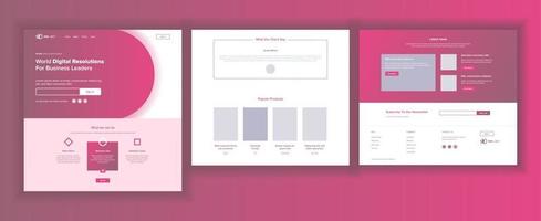 Website Template Vector. Page Business Technology. Landing Web Page. Creative Modern Layout. Payment Plan. Design Business. Industry Innovation. Illustration vector