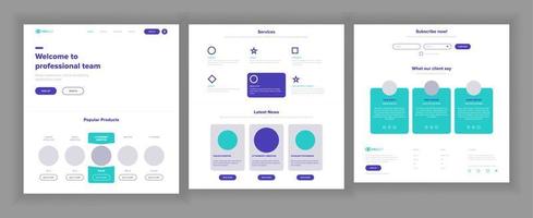 Website Template Vector. Page Business Interface. Landing Web Page. Responsive Ux Design. Responsive Blank. Finance Service. Opportunity Form. Illustration vector