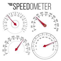 Speedometer Set Vector. Car Abstract Console Gauge Tachometer. Tachometer. For Transportation, Racing Design. Illustration