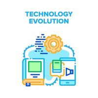 Technology Evolution Progress Vector Concept Color