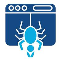 Spider Glyph Two Color Icon vector