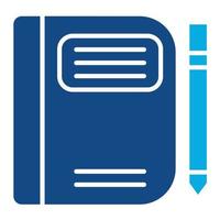 Diary Study Glyph Two Color Icon vector