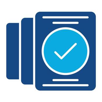 Version Control Glyph Two Color Icon vector