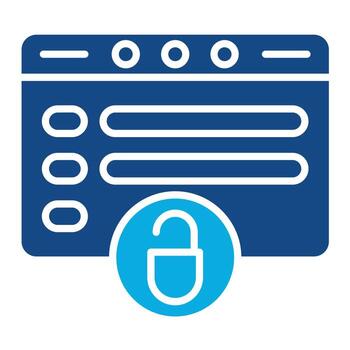 Open Source Glyph Two Color Icon vector