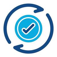 Iteration Glyph Two Color Icon vector