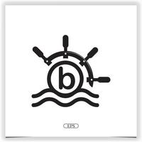 ocean letter b logo premium elegant template design vector eps 10