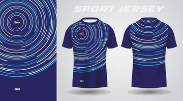 diseño de camiseta deportiva de camisa azul vector