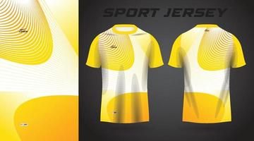 yellow shirt sport jersey design vector