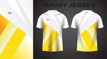 yellow shirt sport jersey design vector