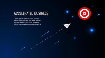 ACCELERATED BUSINESS concept illustration for startup business vector