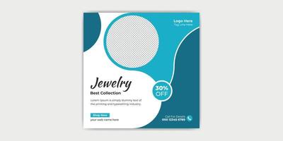 Jewellery Collection Web Banner or Social Media Post Template Design vector