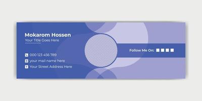 Modern Email Signature or Cover Template Design vector