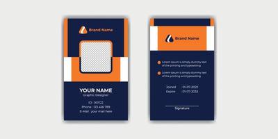 Front and back business id card template vector