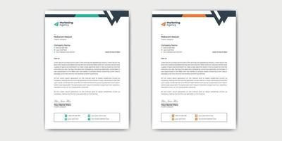 Professional letterhead design template vector