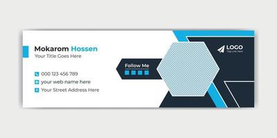 Email Footer Signature Template vector