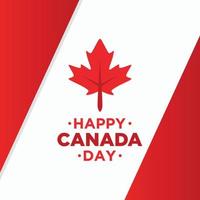 Happy Canada day background with red maple leaf vector