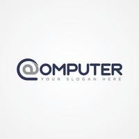 Computer letter for your best business symbol vector