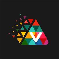 logotipo de la letra v. vector v logo elegante lujo