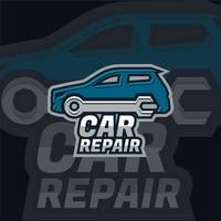 ilustración gráfica vectorial del logotipo de esport del taller de reparación de automóviles color azul para la empresa, etc. vector