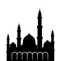 Mosque silhouette icon logo template, Mosque icon vector Illustration design templateMosque silhouette icon logo template, Mosque icon vector Illustration design template black and white minimalist