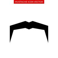 plantilla de icono de bigote retro negro. estilo bigote vector