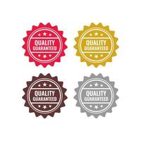 conjunto de etiquetas adhesivas de calidad garantizada vector