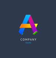 Sign A Alphabet Symbol Letter for Company. Vector