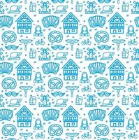 Germany Octoberfest Signs Seamless Pattern Background. Vector