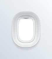 Realistic Detailed 3d Blank Airplane Window Template Mockup. Vector