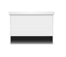 Realistic Detailed 3d Shutter Door or Rolling Door on a White. Vector