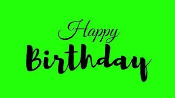 Happy Birthday Shaky Text Animation on Green Background. video