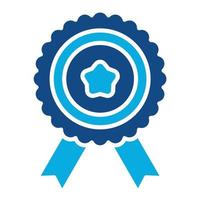 Medal Award Glyph Two Color Icon vector