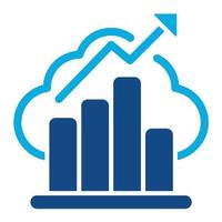 Financial Data Glyph Two Color Icon vector