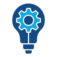 Idea Generation Glyph Two Color Icon vector