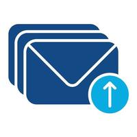 Email Blasts Glyph Two Color Icon vector