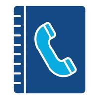 Phone Book Glyph Two Color Icon vector