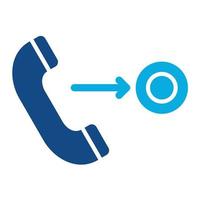 Phone Calls Glyph Two Color Icon vector