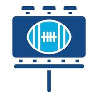 Super Bowl Ad Glyph Two Color Icon vector