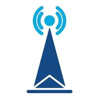 Radio Broadcast Glyph Two Color Icon vector