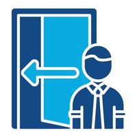 Exit Interview Glyph Two Color Icon vector
