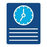 Time Tracking Glyph Two Color Icon vector