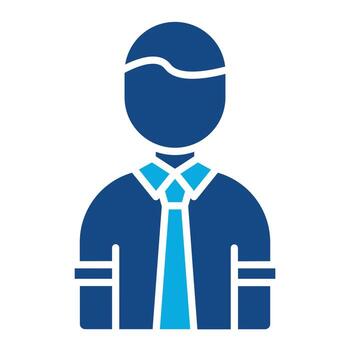 Employee Account Glyph Two Color Icon vector