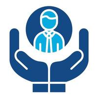 Human Capital Glyph Two Color Icon vector